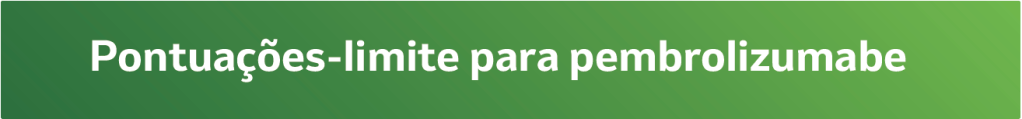 Pontuações-limite para pembrolizumabe