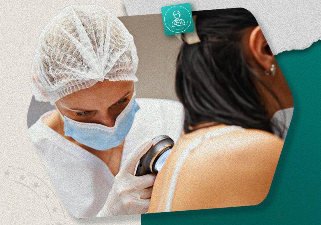 Médica examinando